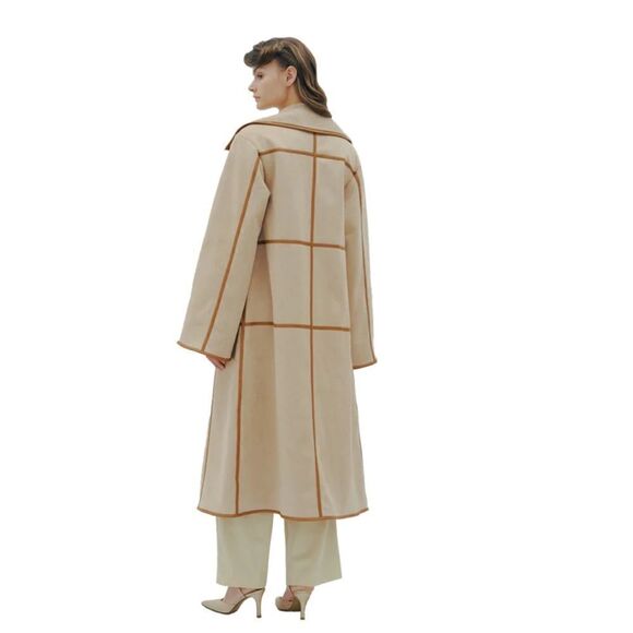MAREI 1998
Sweet Pea Sand Reversible Bonded Faux Suede & Faux Fur Coat - Picture 6 of 14